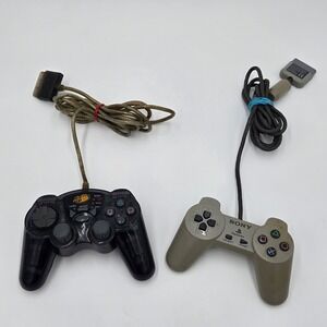 Sony PlayStation SCPH-1080 Controller & Mad Catz Dual Force 8026 PS1 Gamepad Lot